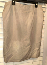 Women's PENDLETON Wool Solid Light Brown SKIRT (Size 14) Made in USA