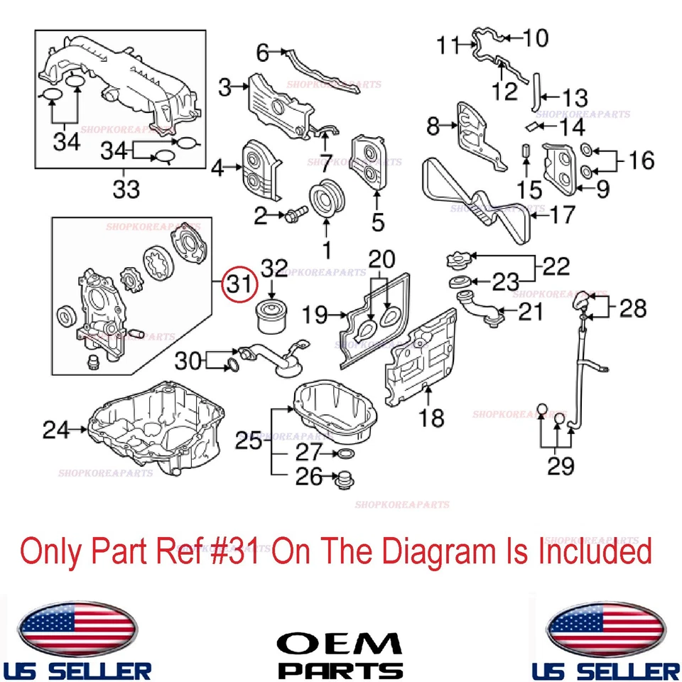 ✅Genuino✅ Bomba de aceite de motor 11 mm ⭐ OEM ⭐ SUBARU 2,5 L *Ver compatibilidad 15010AA360 Foto 2 de 2