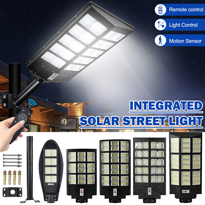900000LM Solar Street Light LED Outdoor IP67 Dusk-to-Dawn Area Road Spotlight