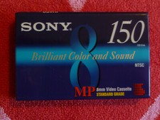 SONY MP STANDARD GRADE VIDEO 8 P6-150MPC 150 MINUTE 8mm VIDEO CASSETTE NEW 