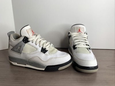 Nike Air Jordan 4 IV Retro White Cement Black Grey 2015 Size 7Y 836016-192 91207385571 | eBay