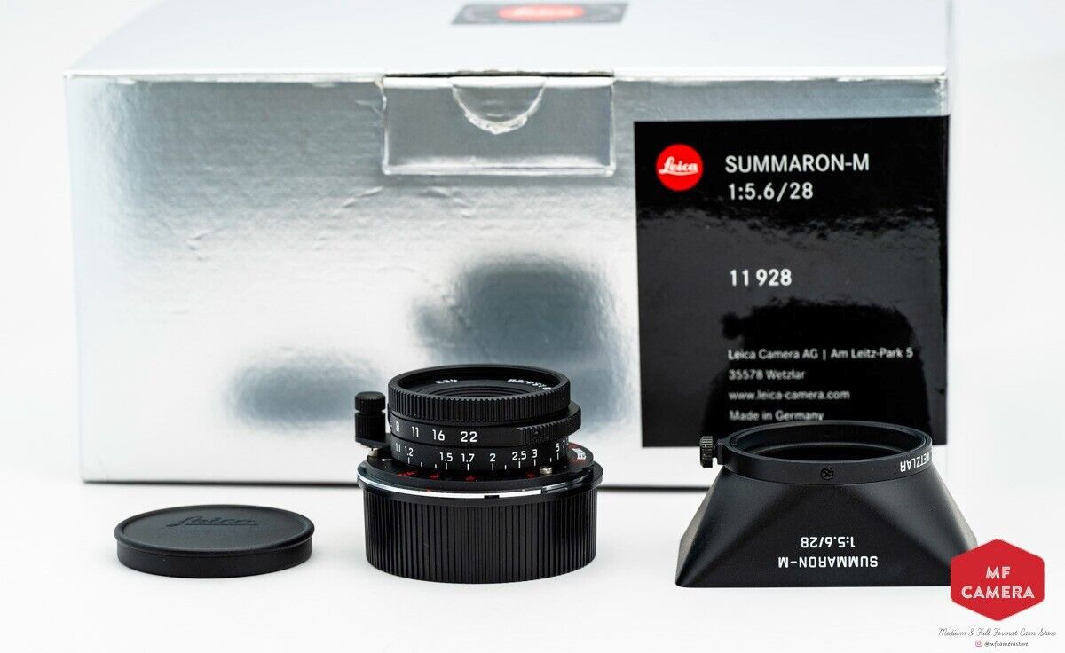 Leica 28mm F5.6 Summaron-M Matte Black Paint Boxed #11928 Leica 28mm F5.6 Summaron-M Matte Black Paint Boxed #11928