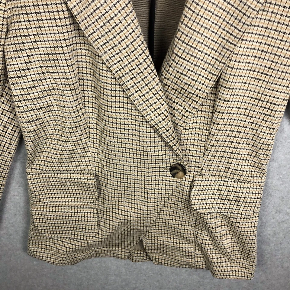 Blazer Maeve by Anthropologie Pata de Gallo Blazer Asimétrico Botón Único Foto 4 de 4