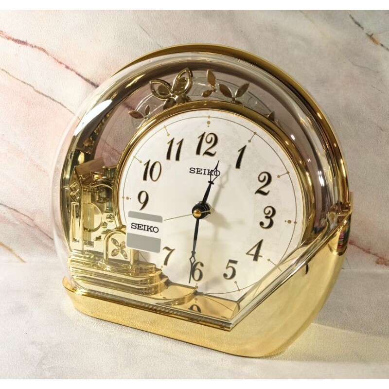 100% Seiko] QXN232 Rotating Pendulum Standing Desk & Table Clock