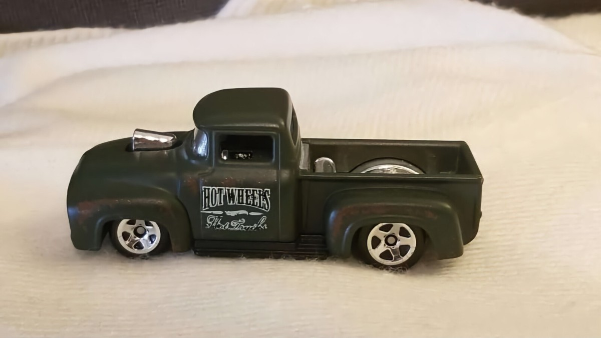 Hot Wheels CUSTOM '56 FORD TRUCK green pickup DTX35 | eBay