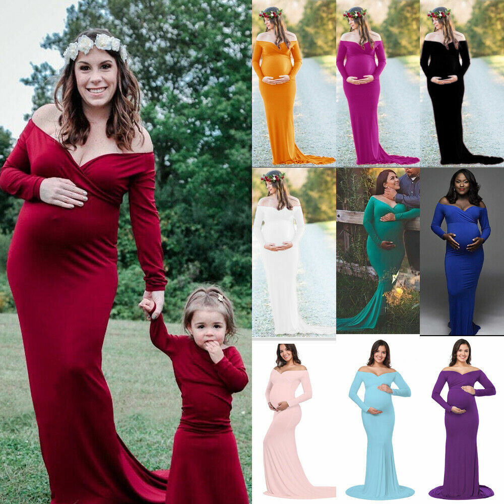 hot pink maternity maxi dress