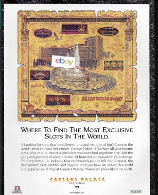 CAESARS PALACE HOTEL & CASINO LAS VEGAS 1997 FIND MOST EXCLUSIVE SLOTS MAP AD