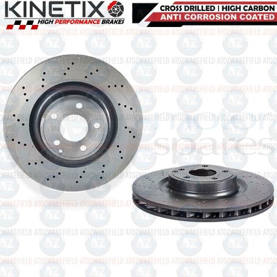 FOR MERCEDES E CLASS E350 CDI AMG SPORT FRONT DRILLED COATED BRAKE DISCS 344mm