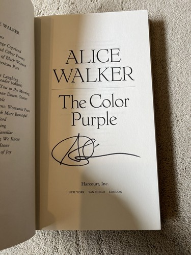 The Color Purple, Alice Walker. 10th Anniversary Edition. Harcourt 1992. Signed. - Picture 5 of 12