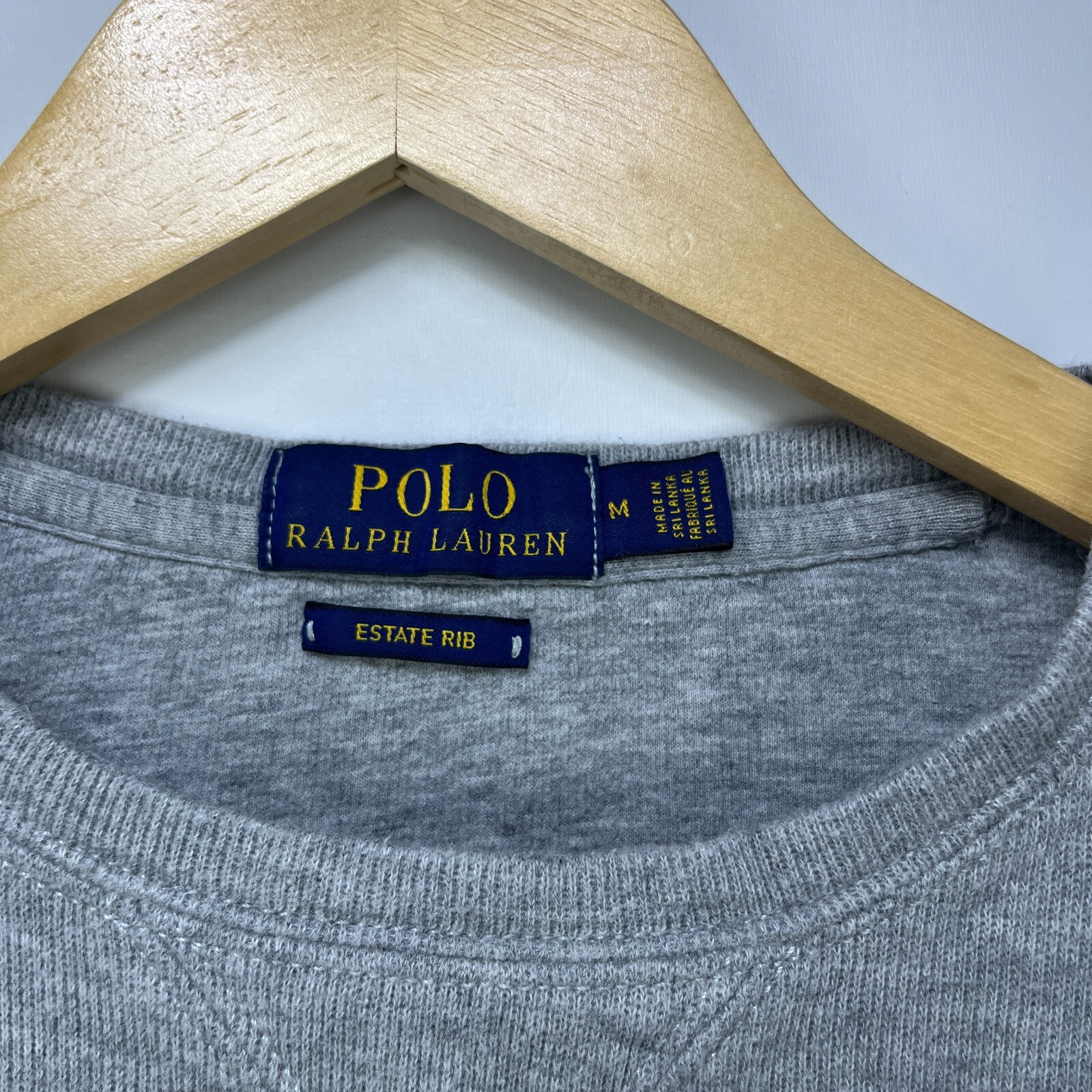 Polo vintage Ralph Lauren Pony Estate costina camicia manica lunga media