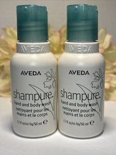 2 X Aveda - Shampure - Hand and Body Wash Travel 1.7 oz = 3.4oz 100ml Free Ship