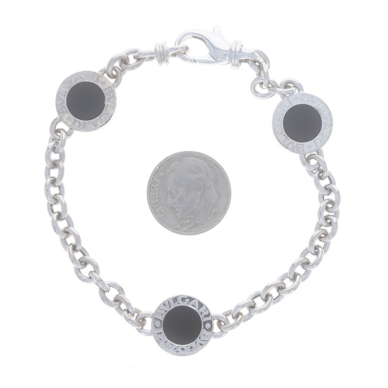 Bulgari Bvlgari Elements Onyx Station Bracelet 7 1/2 Bulgari Bvlgari Elements Onyx Station Bracelet 7 1/2