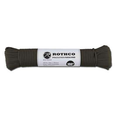 NEU Rothco Paracord Polyest. Seil 5mm 30m für Camping Outdoor Survival Bushcraft