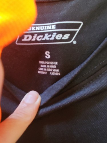 S Mens Dickies LS Performance Pocket Shirts Navy black orange - Picture 7 of 9