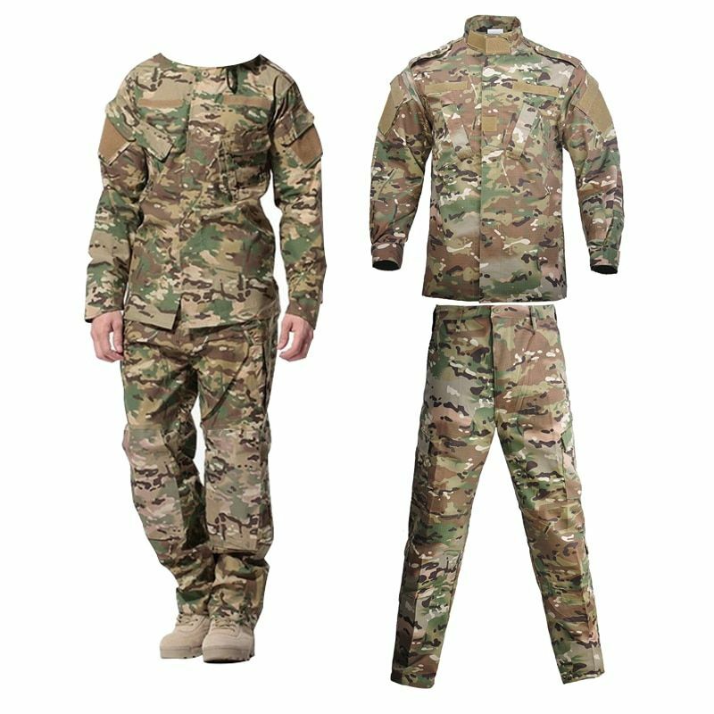 Uniforme Militar Hombre Viaje Táctico Camuflaje Camisas Refugio Conjunto Chalecos