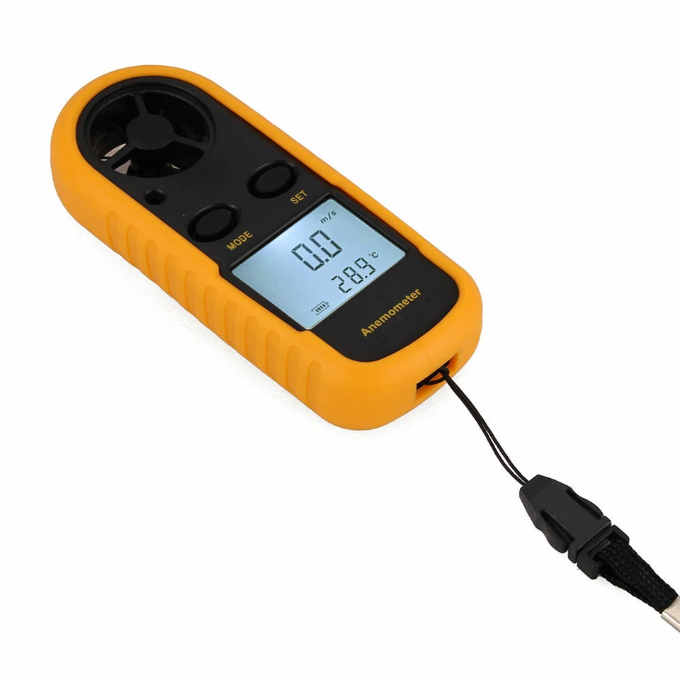 Wind Speed Meter Anemometer Digital Tester Vane Air Flow Gauge Backlight - Image 2 of 4