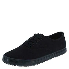 SafeTStep Women's Kandice Black Canvas Sneakers Shoes 6.5M - 9.5M #163896