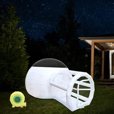 Inflatable Bubble Camping Tent Outdoor Tunnel Clear Top Garden Transparent Dome