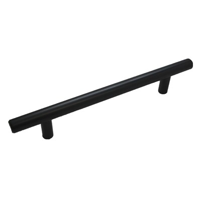 BERENSON 5'' 128mm Flat Black Cabinet Handle Bar Pull Steel 9546-2055-P