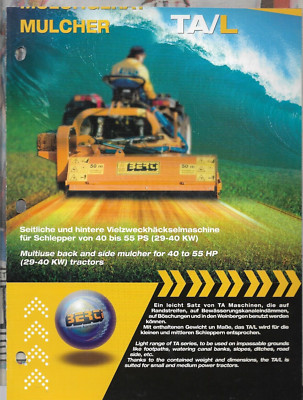 BERTI MULTIUSE BACK AND SIDE MULCHER TA/L for 40 to 55 HP Tractors Brochure