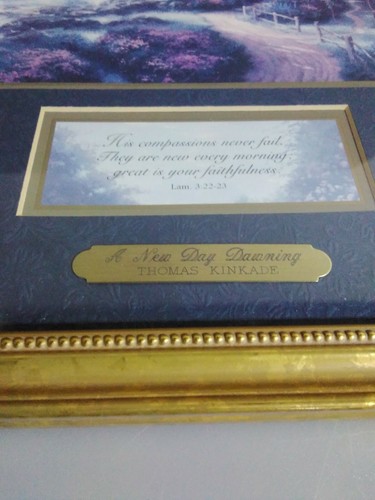 Thomas Kinkade A New Day Drawing Framed COA Included - Picture 2 of 8