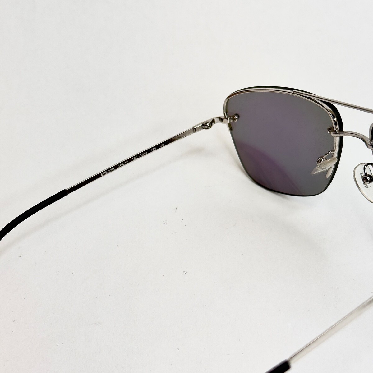 PRADA 52R Linea Rossa Spectrum Sport Pilot Sunglasses Silver Green