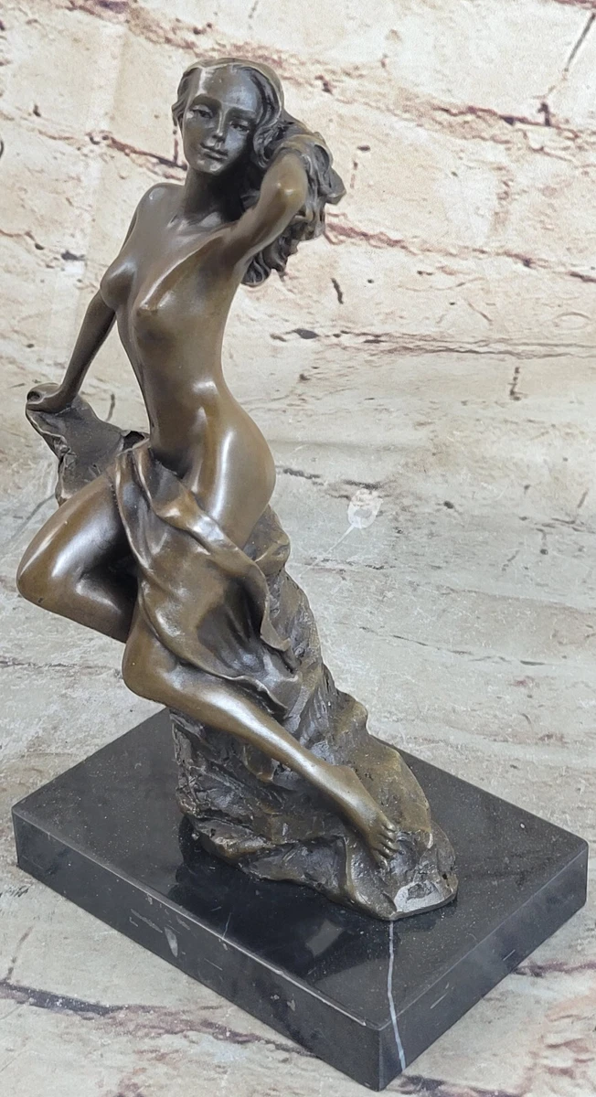 Fait Bronze Sculpture Solde Pose Exotique Original Vitaleh Aldo uvre