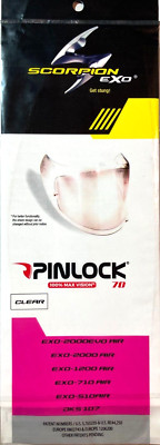 Pinlock Blendschutz Anti Fog Clear Scorpion Exo 2000 1200 710 Air DKS 107 Max 70