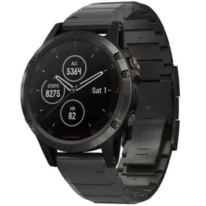Garmin Unesex Smartwatch f. ênix 5 Plus Bracelet multisport Titanium 010-01988-02