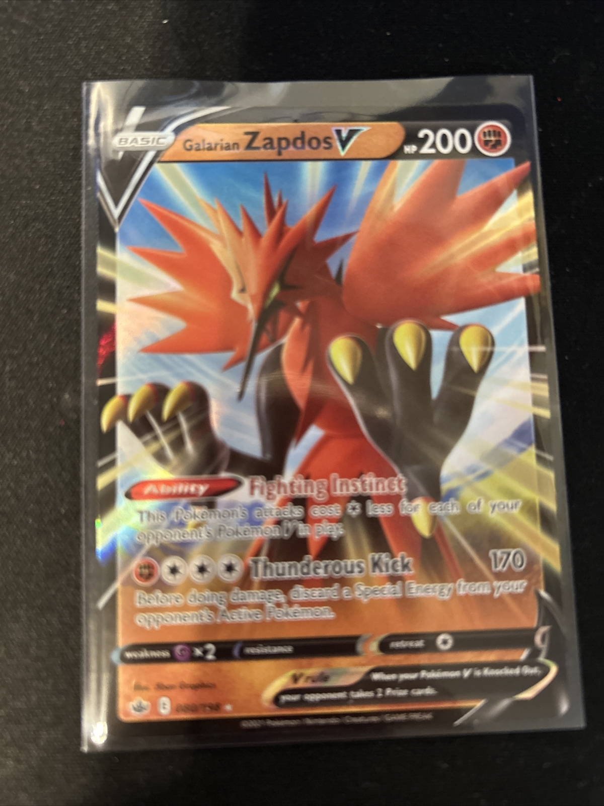 Galarian Zapdos V #80 Prices, Pokemon Chilling Reign