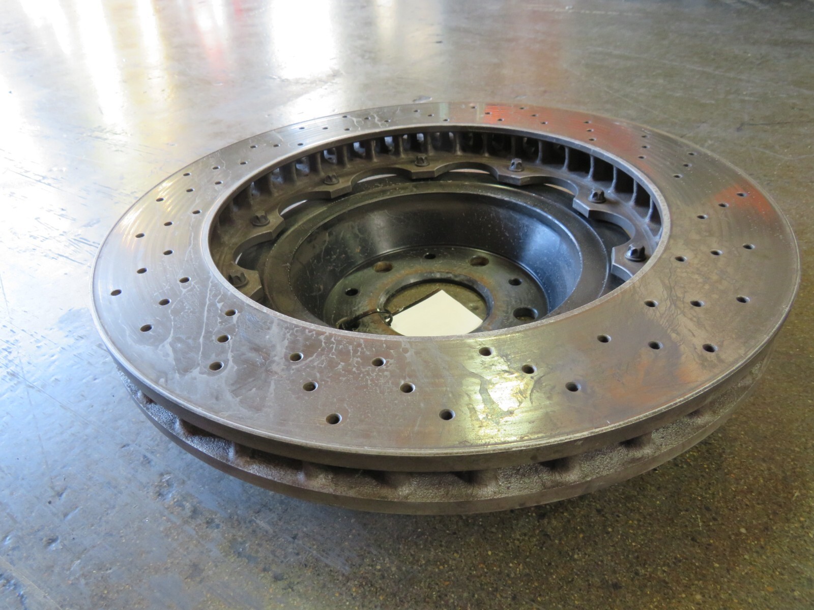 Lamborghini Murcielago, Front Brake Rotor, Cross Drilled, Used, P/N 410615301