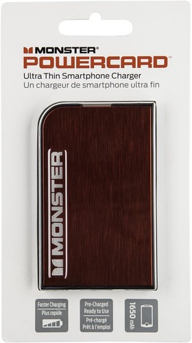 Monster Powercard - Ultra Thin Smart Phone Charger 1650 mAh New In Package - Picture 4 of 7