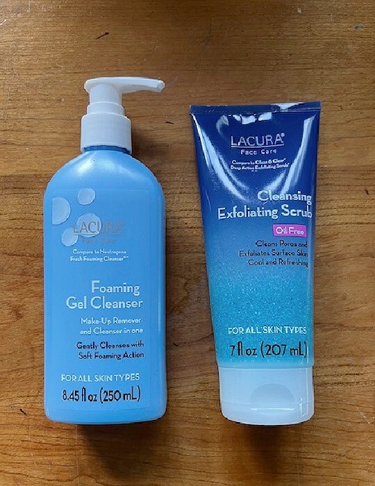 LACURA Aldi Face Care Foaming Gel Cleanser + Exfoliating Scrub New