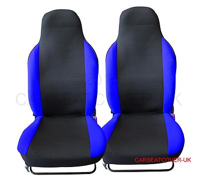 VW Up Pair of PREMIUM Blue Black Car Seat Covers UK