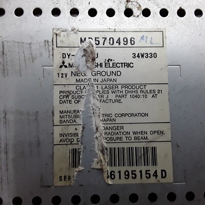 05 04 Mitsubishi Endeavor AM FM CD radio receiver OEM MR570496 | eBay