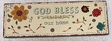 God Bless Our Home Hand Painted Wood Sign Farmhouse Decor