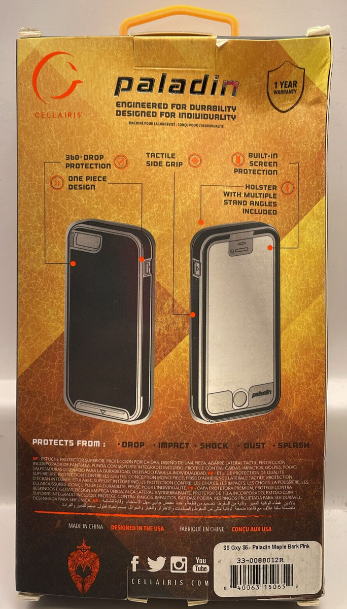 Cellaris Paladin Case for Samsung Galaxy S5 Maple Bark Pink