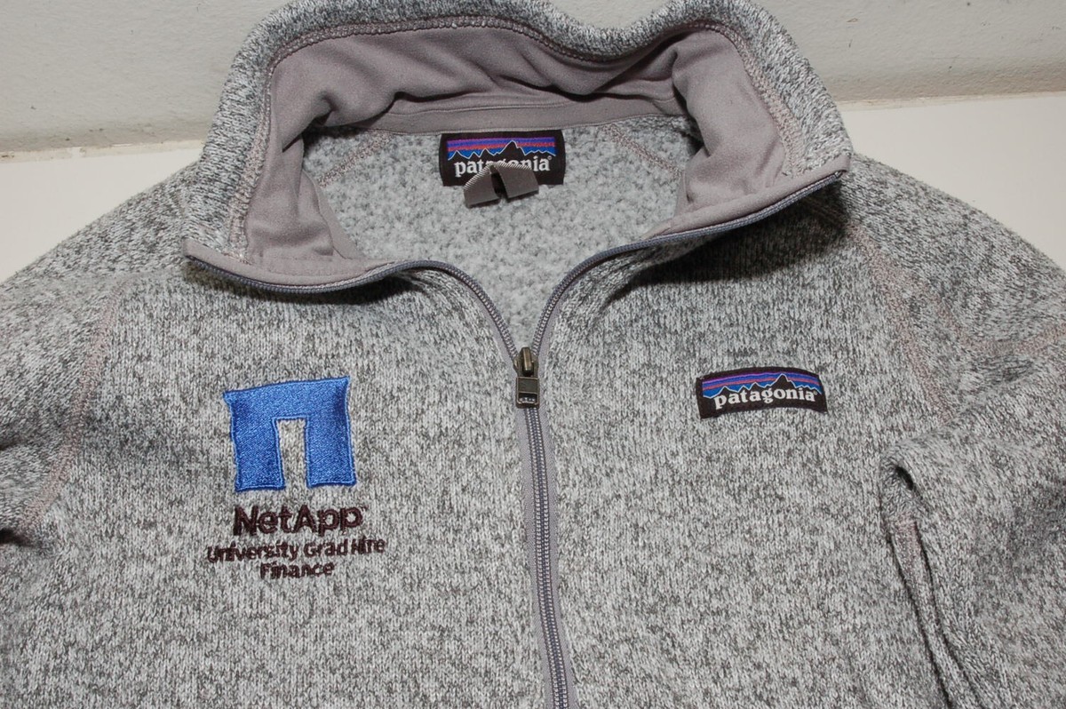 Patagonia Fleece Jacket XS 1/3 Zip Gray Long Sleeve w/ Net