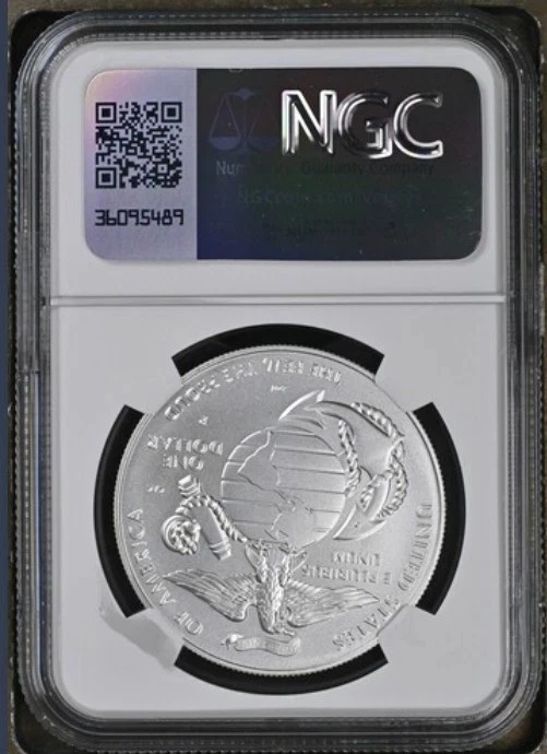 2025-P Marine Corps 250th Anniversary Silver $1 Dollar Uncirculated NGC MS70  - Image 2 of 2