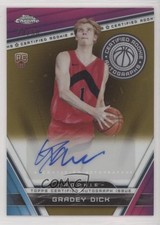 2023-24 Topps Chrome Certified Rookie Gold Refractor 20/50 Gradey Dick Auto 16m5