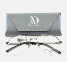 SEAN JOHN SJO5111 045 Gunmetal Unisex Aviator Half Rim Eyeglasses 57-17-145 B:47