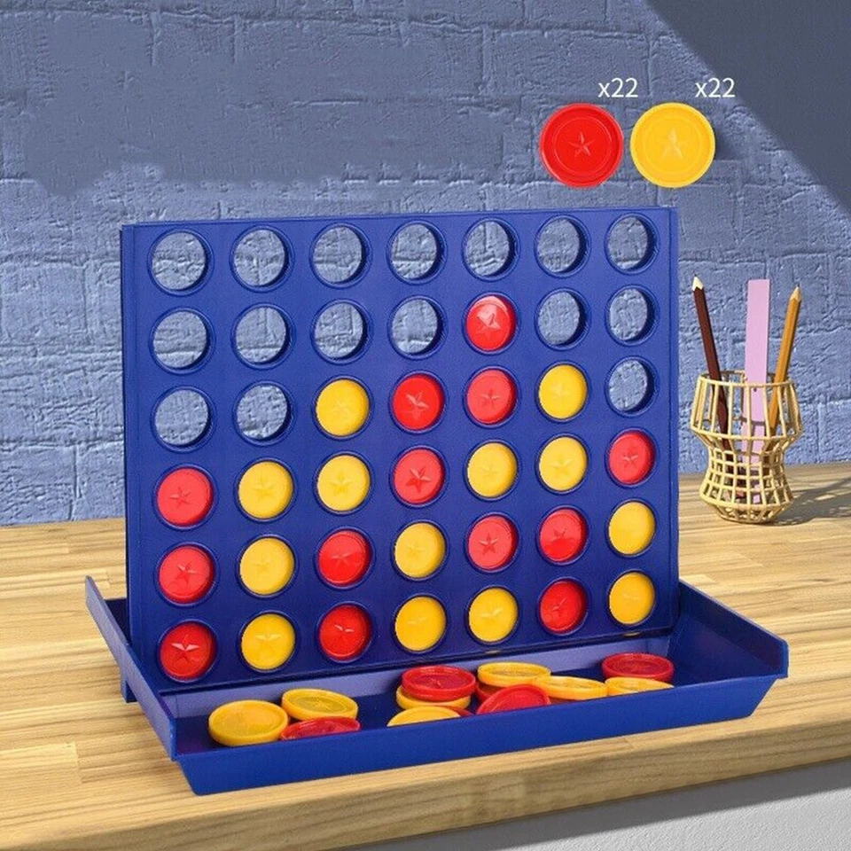 Connect Four In A Row 4 In A Line Board Game Kids Educational Toy Family - Image 2 of 4