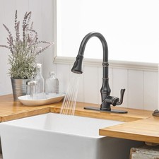 BathLavish Kitchen Faucet w Pullout Sprayer 360degree Swivel Oil-Rubbed Bronze