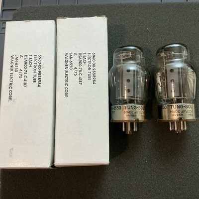 Rare NOS Tung Sol 6550 Tubes MATCHED Grey Plate Amplitrex Tested KT88 L@@K!!