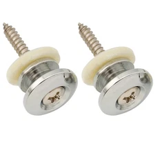 Musiclily Pro 2Pcs Chrome 14mm Steel G-type Guitar Bass Strap Button End Pins