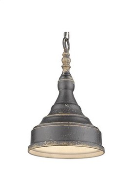 Golden Lighting Keating 1-Light Antique Black Iron Pendant - 0806-S ABI