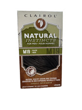 Clairol M19 Natural Instincts For Men Black Gray Coverage Hair Color New Box