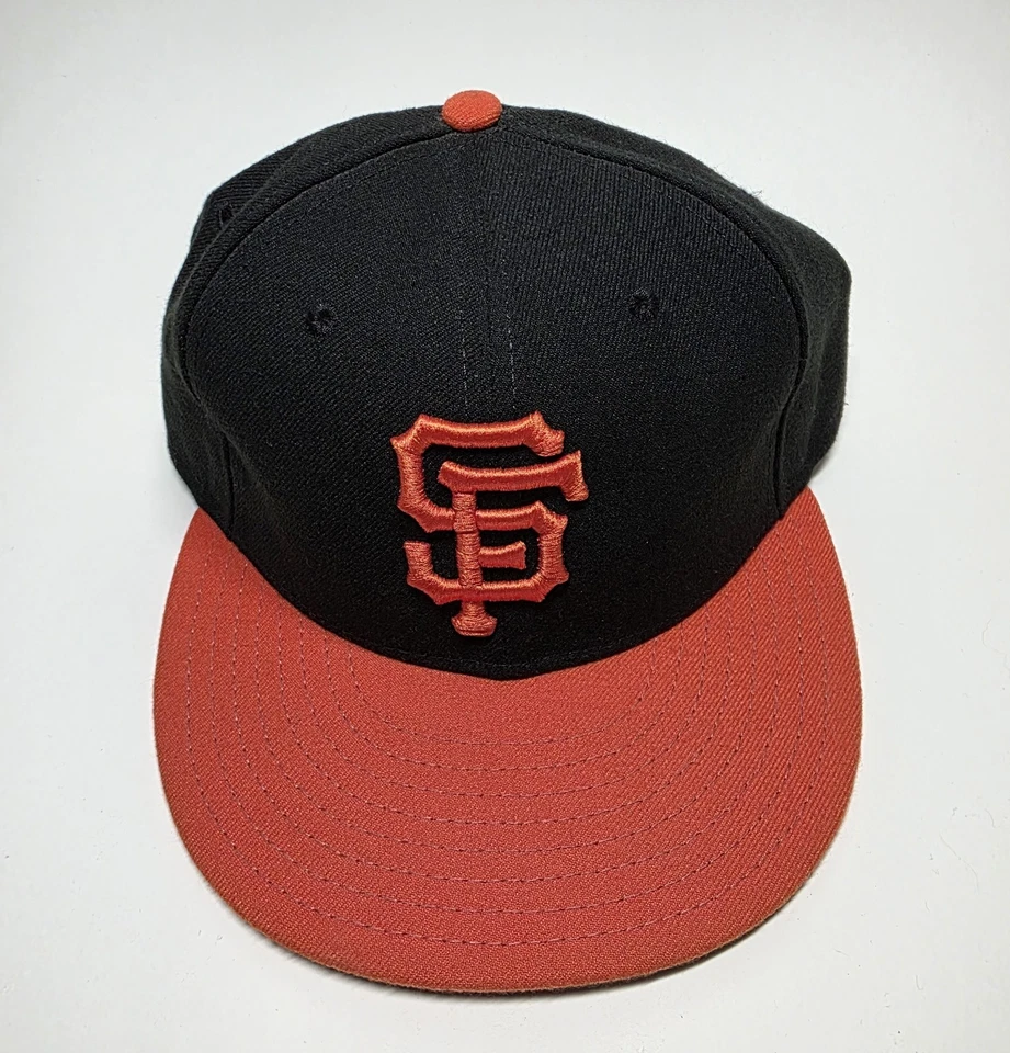 New Era 59FIFTY On-Field San Francisco Giants Black Orange Fitted Hat Size 7 1/4 - Image 4 of 4