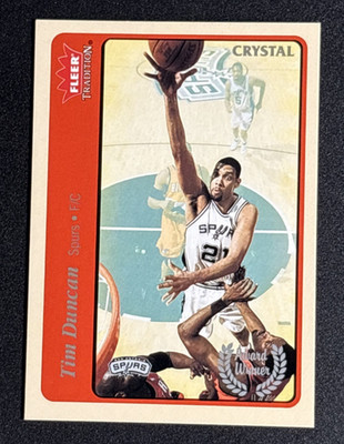 2004 Fleer Tradition Award Winner Crystal 029/150 Tim Duncan HOF
