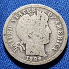 1896-O Barber Dime Hard Date to Find, Clear Date/Mint Mark